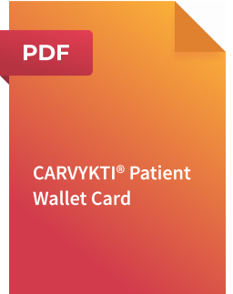 CARVYKTI® (ciltacabtagene autoleucel) Patient Wallet Card