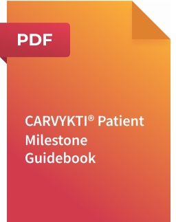 CARVYKTI® Patient Milestone Guidebook, PDF thumbnail