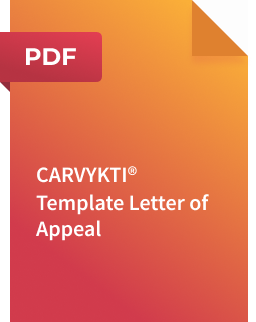 CARVYKTI® Template Letter of Appeal, PDF thumbnail