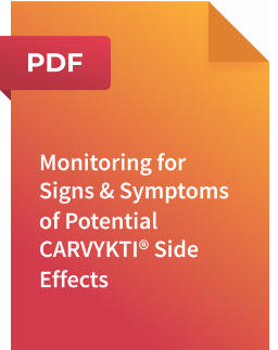 Monitoring for Signs & Symptoms of Potential CARVYKTI® Side Effects, PDF thumbnail